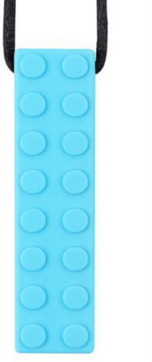 Bijtketting - Kauwketting | Lego bouwblokje Blauw